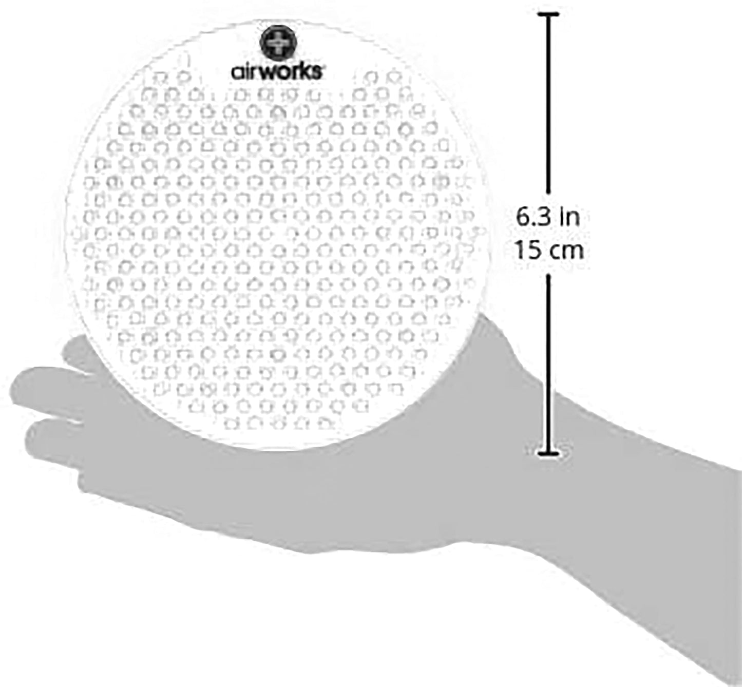 airworks AWSFUS233-BX Splash Free Urinal Screen, Sunburst, 0.22 lb, 8" Height, 6" Width, Clear (Pack of 10)