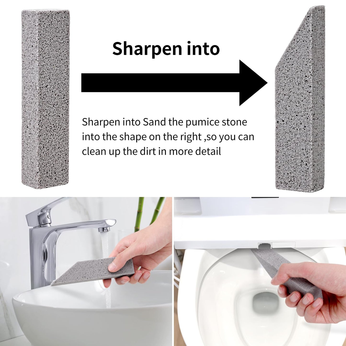 25 Pieces Pumice Stone Toilet Bowl Cleaner, Pumice Scouring Stick Remove Hard Water Ring in Toilet, Pumice Stones for Cleaning, Household, Bath, Kitchen, Pool (5.9 x 1.4 x 0.9 Inches)