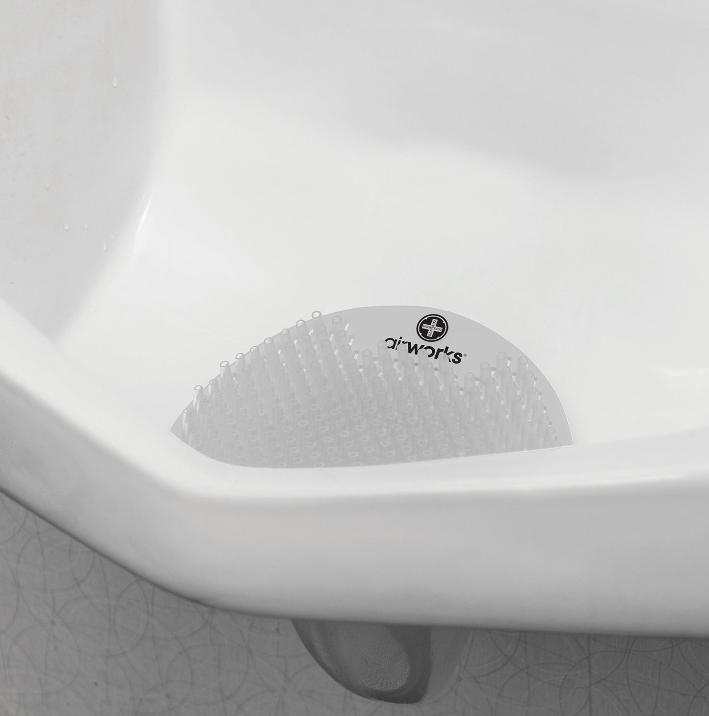 airworks AWSFUS233-BX Splash Free Urinal Screen, Sunburst, 0.22 lb, 8" Height, 6" Width, Clear (Pack of 10)