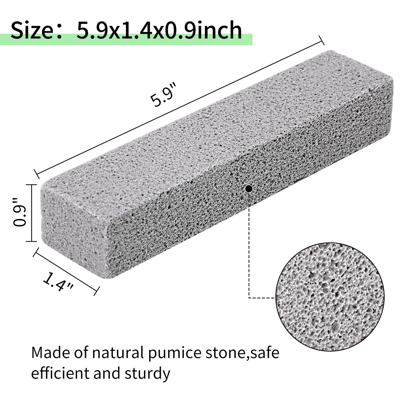 25 Pieces Pumice Stone Toilet Bowl Cleaner, Pumice Scouring Stick Remove Hard Water Ring in Toilet, Pumice Stones for Cleaning, Household, Bath, Kitchen, Pool (5.9 x 1.4 x 0.9 Inches)